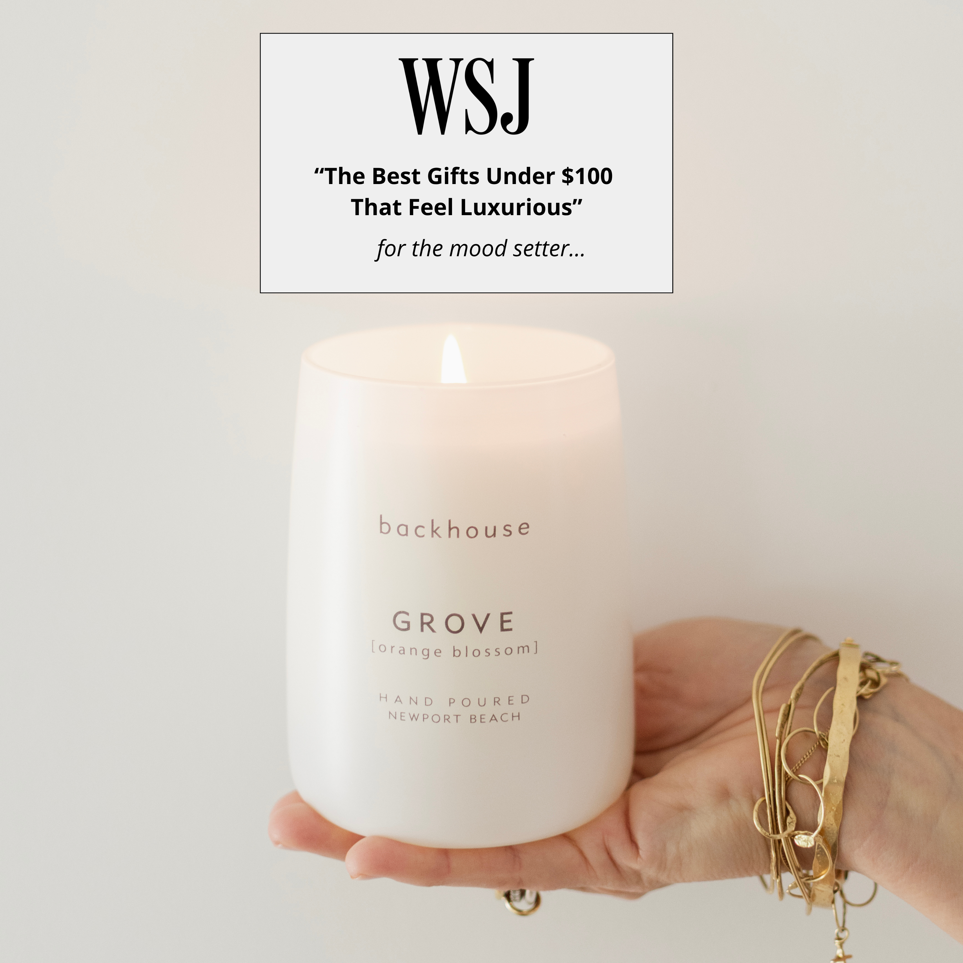 Grove candle by backhouse fragrances featured in the Wall Street Journal.