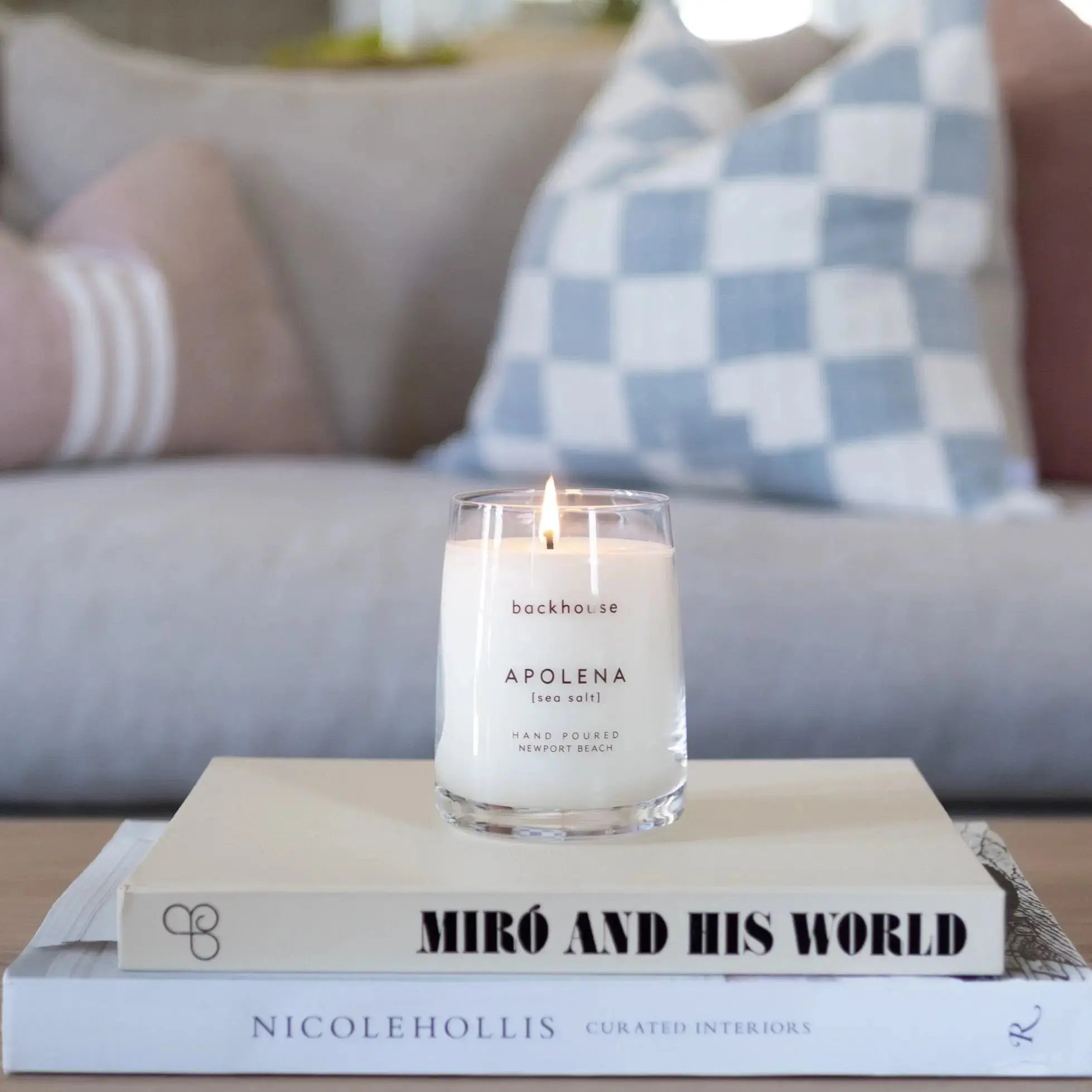 apolena sea salt sage luxury candle backhouse fragrances Newport Beach