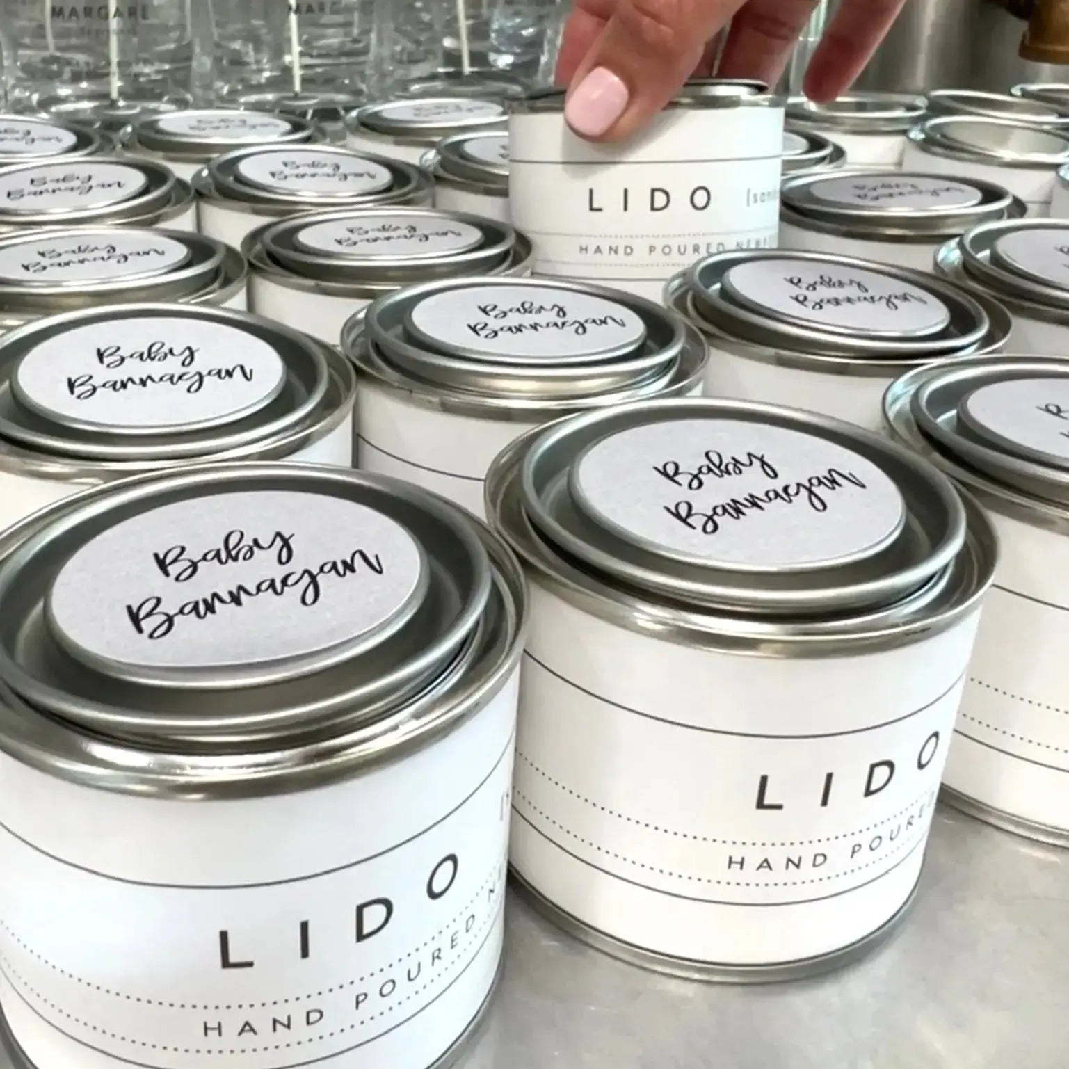 custom baby shower candle favors personalized label lido scent backhouse fragrances
