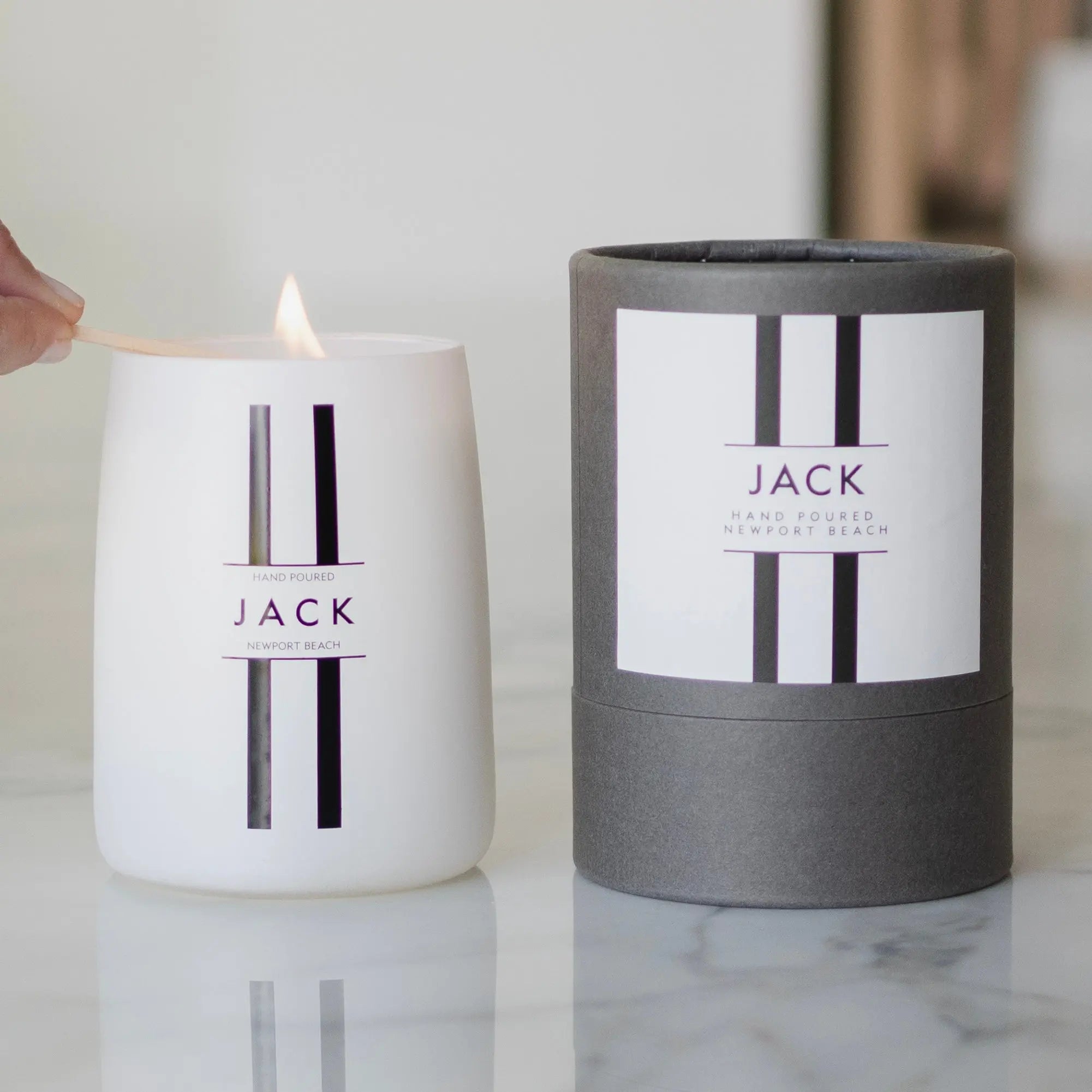 jack stripe pumpkin harvest spice candle close-up hand-poured backhouse fragrances