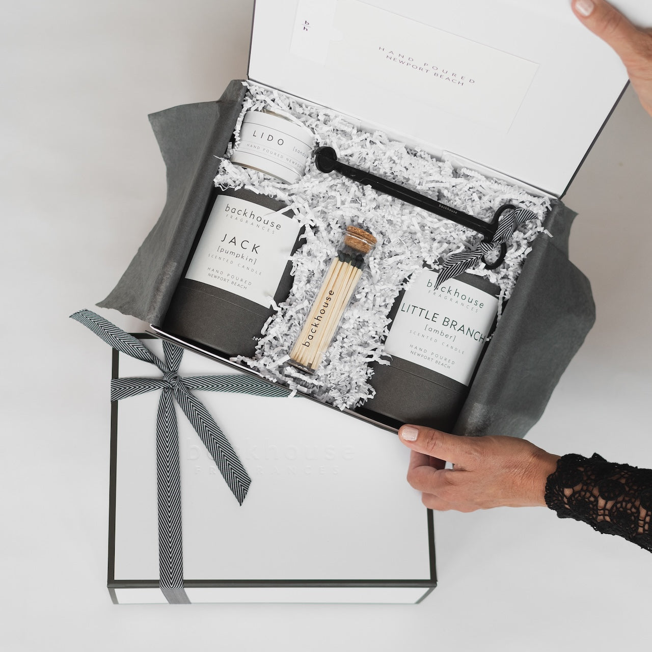Scented Candle Gift Box: Double Hurricane