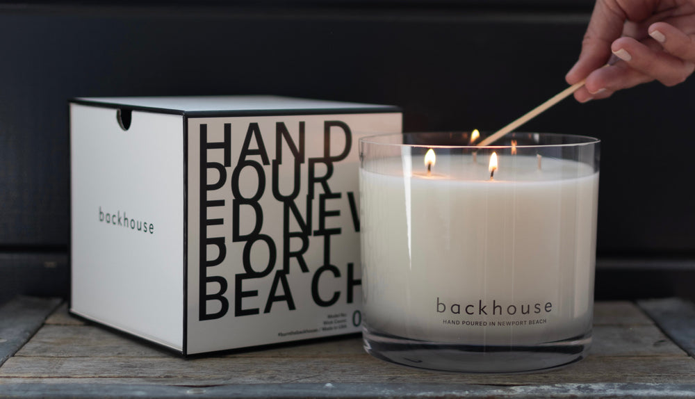 Luxury Scented 4-Wick Candle | Hand Poured Newport Beach | backhouse fragrances 