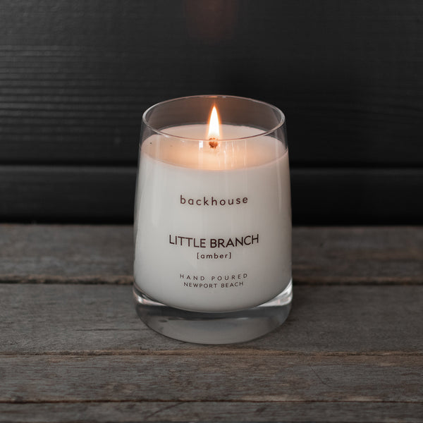Luxury Amber Scented Candle | Modern Glass Jar | backhouse fragrances
