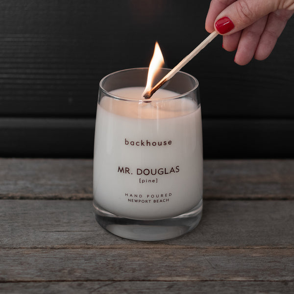 Scented Candles | pine | modern glass jar | backhouse fragrances | holiday candle