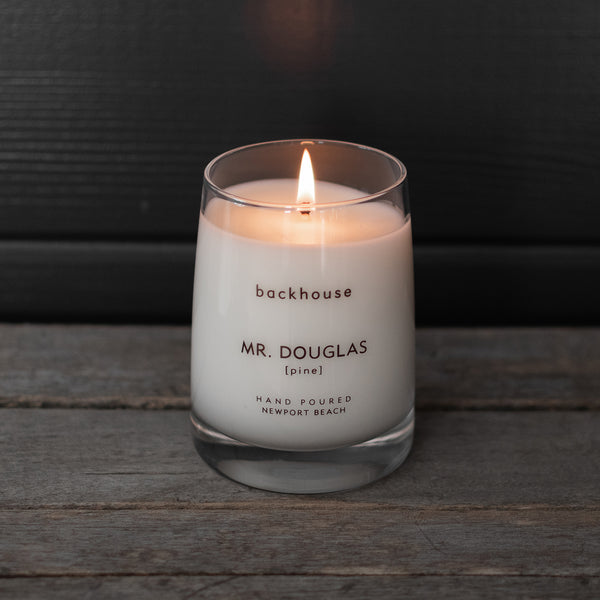 Scented Candles | pine | modern glass jar | backhouse fragrances | holiday candle
