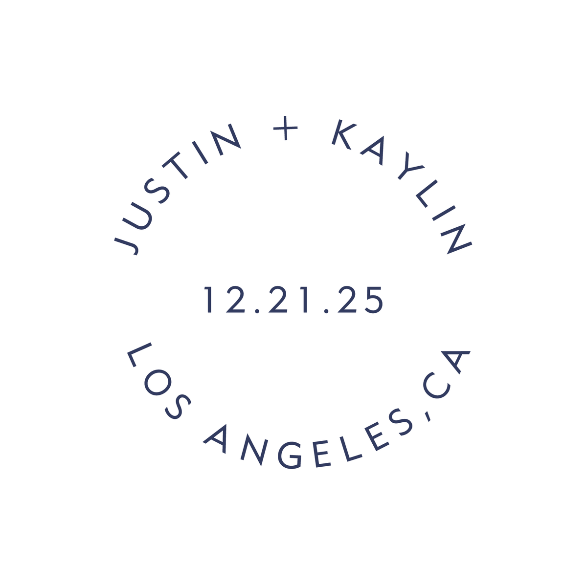 Personalized digital graphic for a Lido Newport Beach wedding candle lid featuring the couple's names, wedding date, and Newport Beach, CA location.