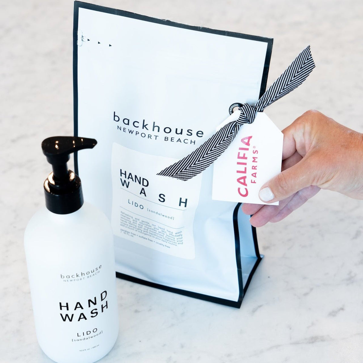 HAND WASH and gift tag