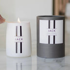 jack stripe pumpkin harvest spice candle close-up hand-poured backhouse fragrances