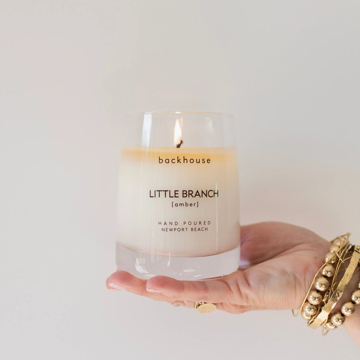 little branch amber tobacco leather luxury scented candle backhouse fragrances Newport Beach