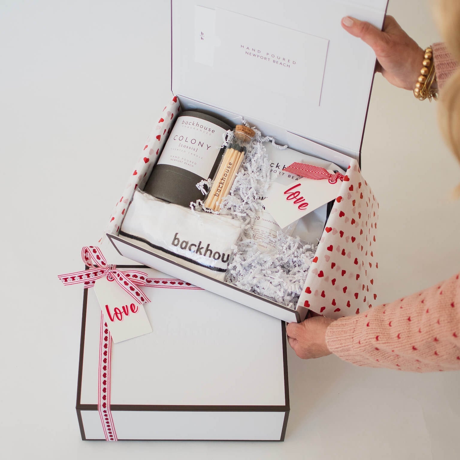 luxury candle and hand wash gift box backhouse fragrances Newport Beach