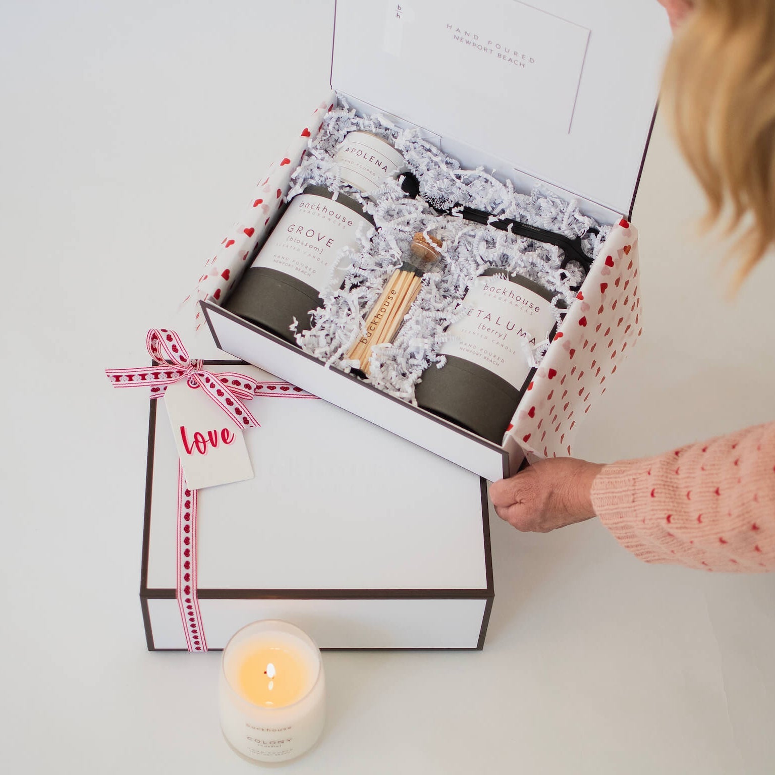 Ultimate Candle Gift Box – 2 Hurricane Candles, Mini Candle