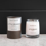 Luxury Amber Scented Candle | Modern Glass Jar and Packaging | backhouse fragrances
