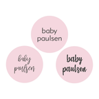 personalized baby shower candle label pink design options backhouse fragrances