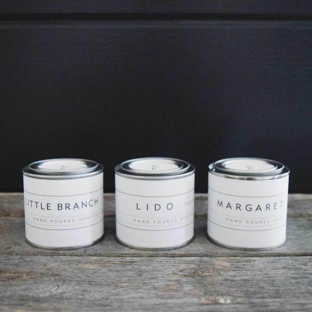 3 pack mini hand-poured artisan candles backhouse fragrances Newport Beach